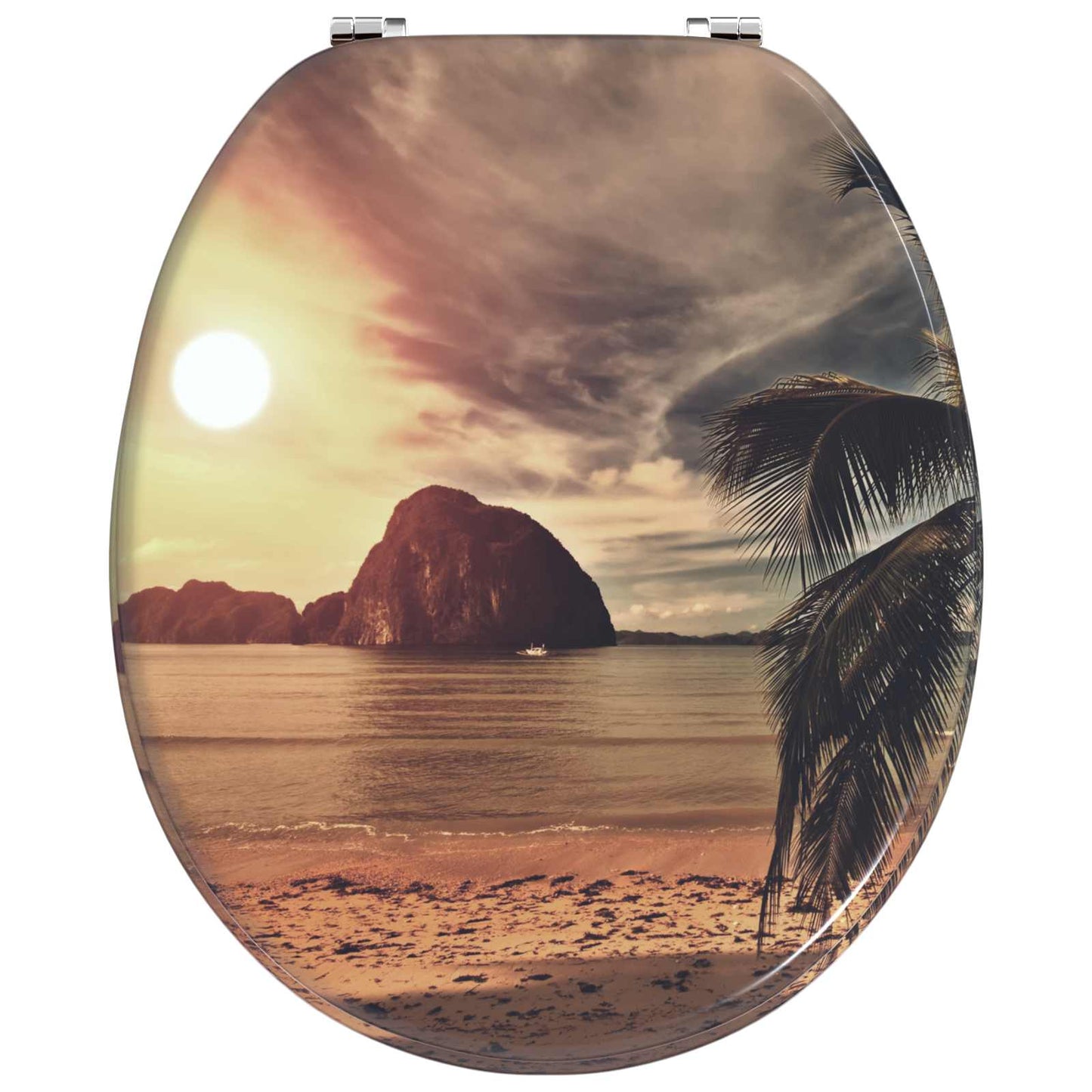 Myk-lukking toalettsete Oransje 44 x 38 cm MDF-plater