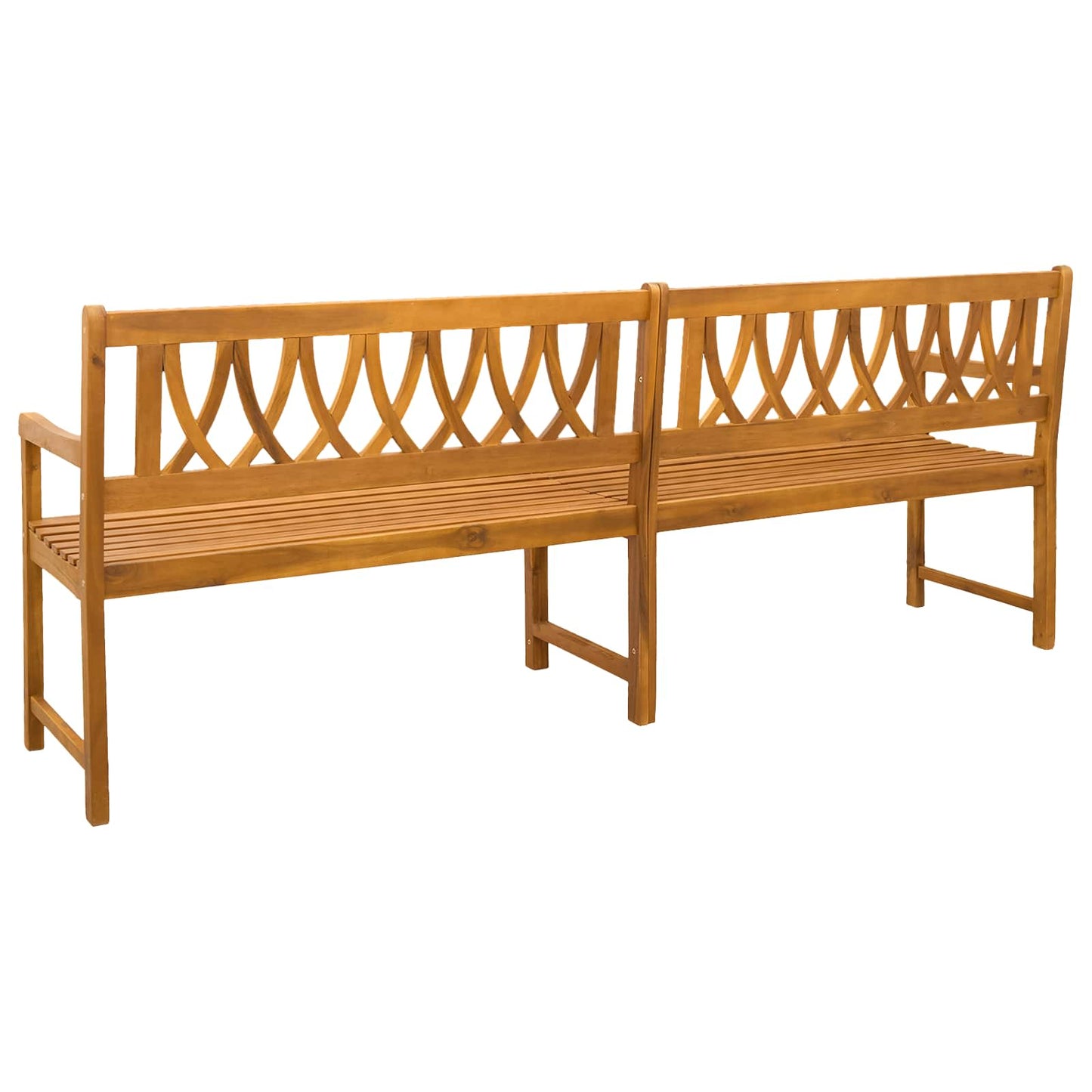 Utendørs benk Naturlig 220 x 55,5 x 90 cm Solid akasietre