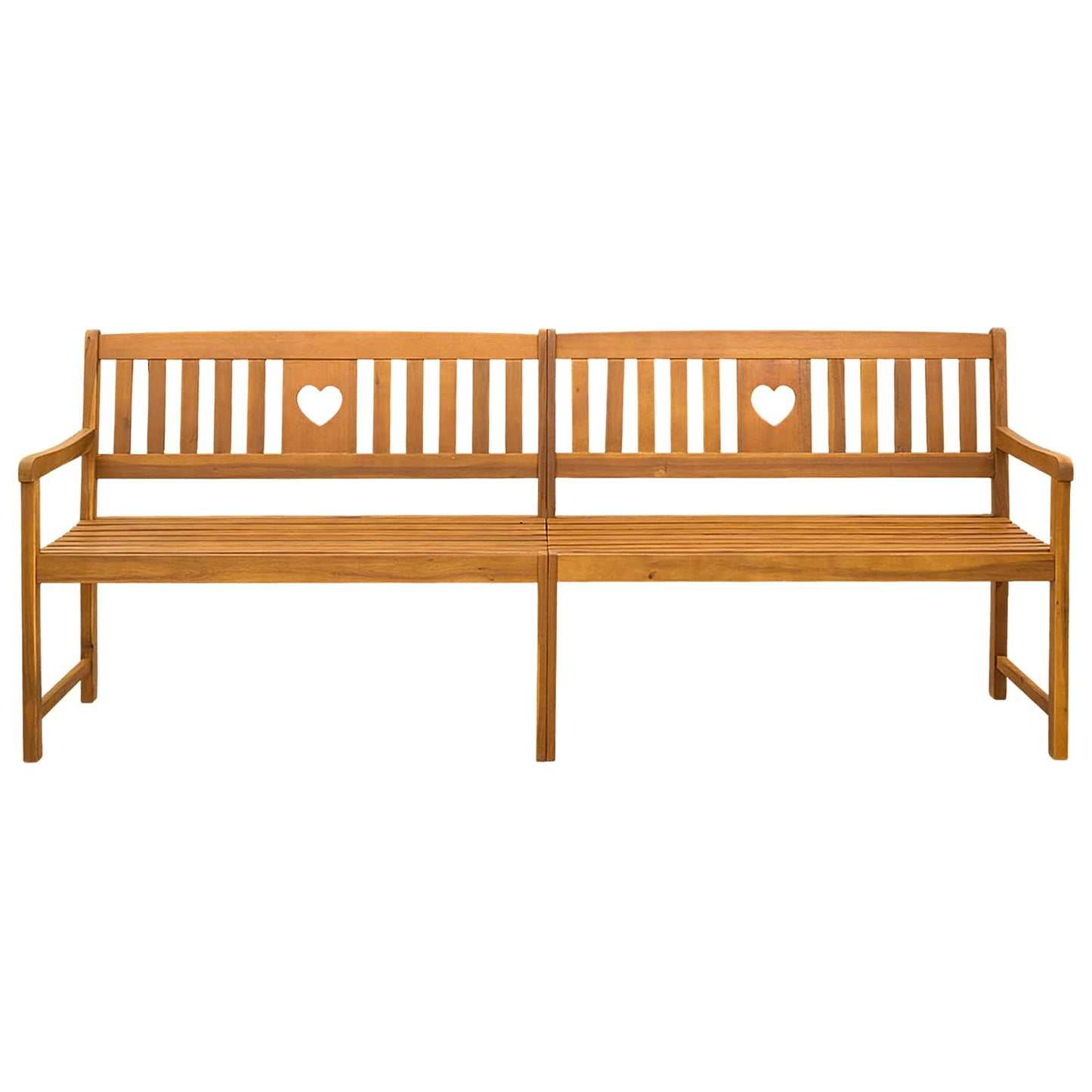 Utendørs benk Naturlig 220 x 55,5 x 90 cm Solid akasietre