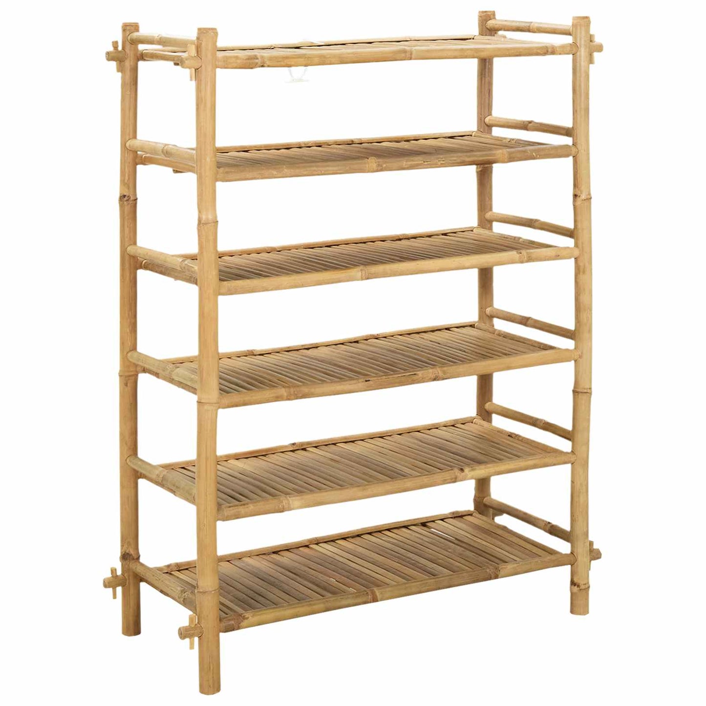 Sko Hylle med hylle Naturlig 6-nivå Bambus