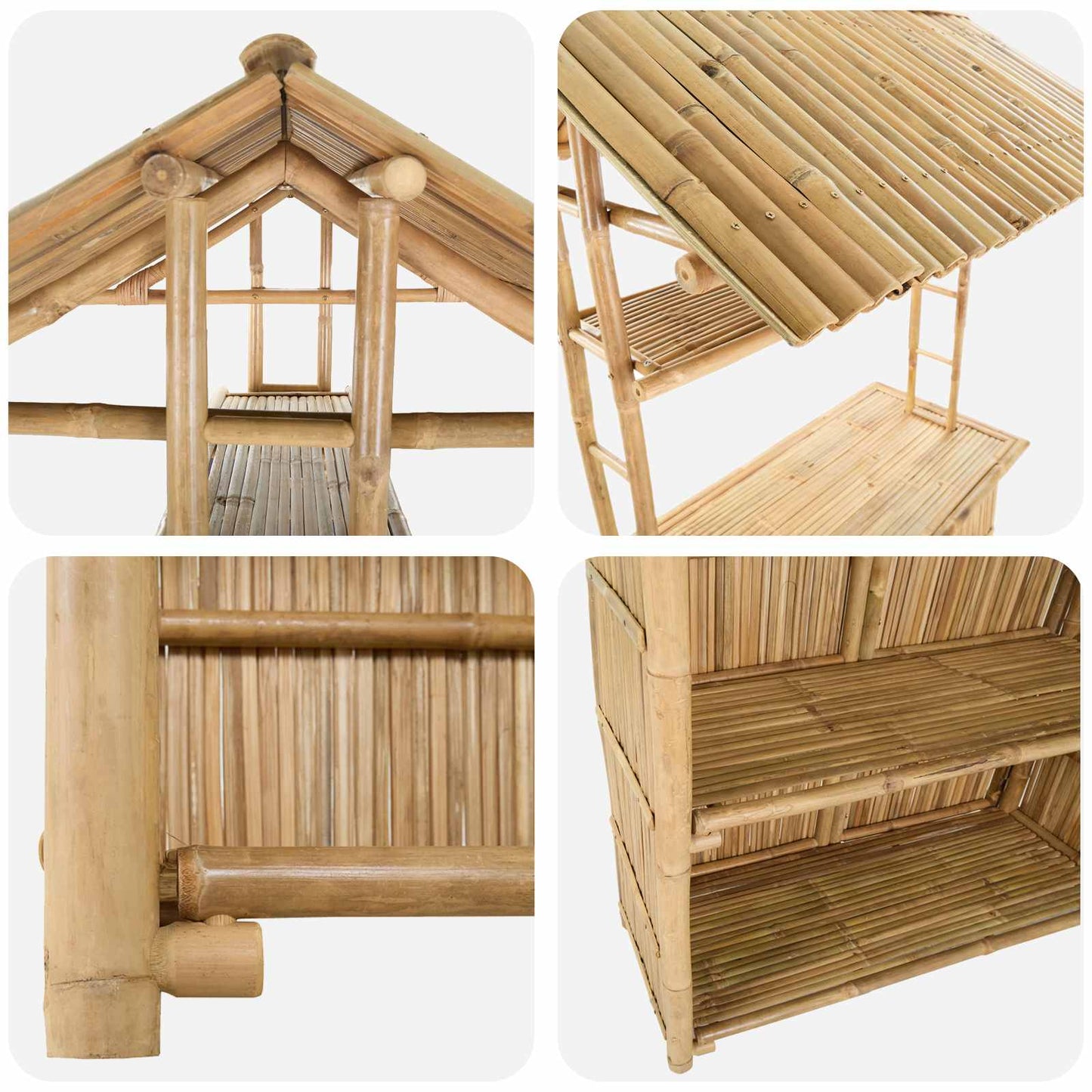 Utendørs Barbord Naturlig 115 x 95 x 214 cm Bambus