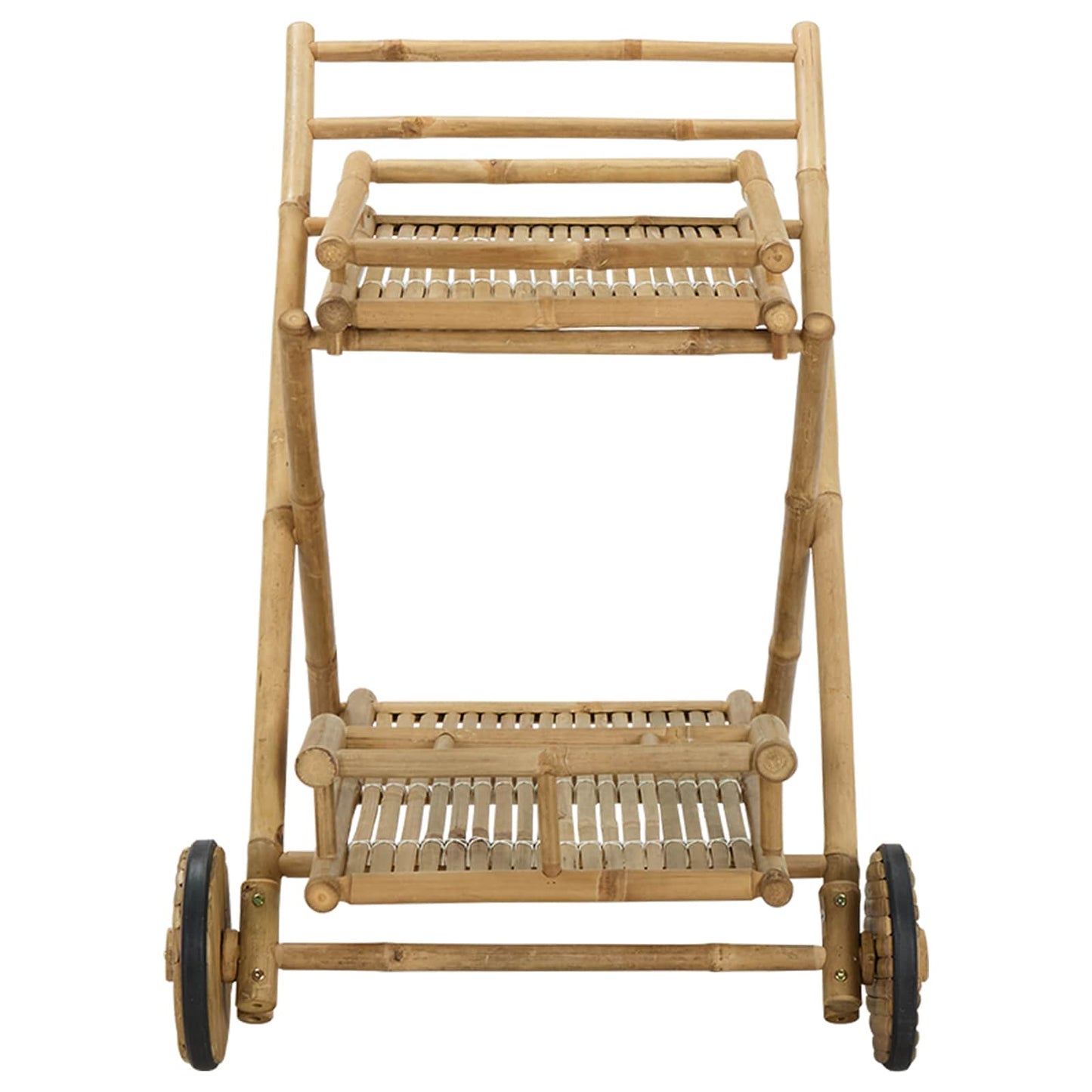 Tebrett med hjul Naturlig 79 x 67.5 x 84 cm Bambus