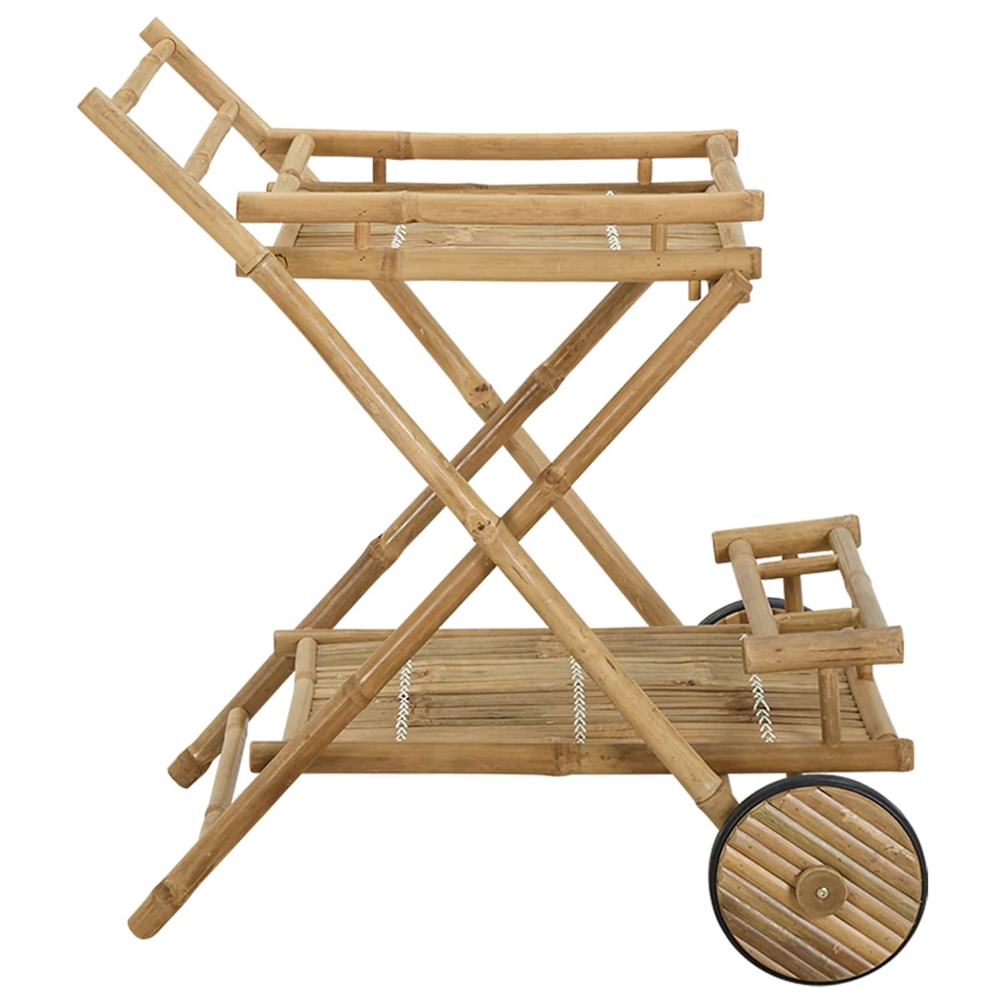 Tebrett med hjul Naturlig 79 x 67.5 x 84 cm Bambus