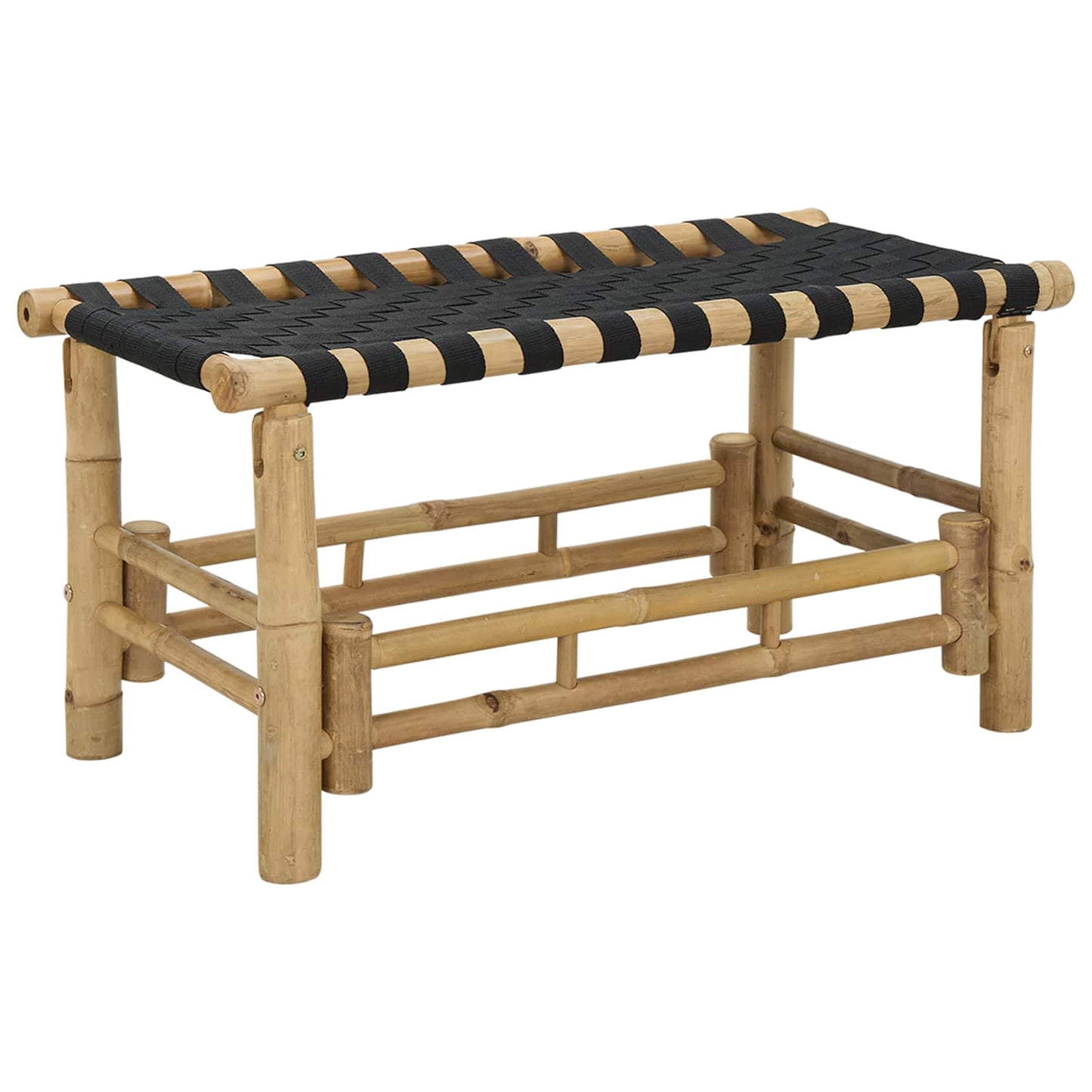 Hagebenk 80 x 38 x 40 cm Bambus Naturlig Rektangulær