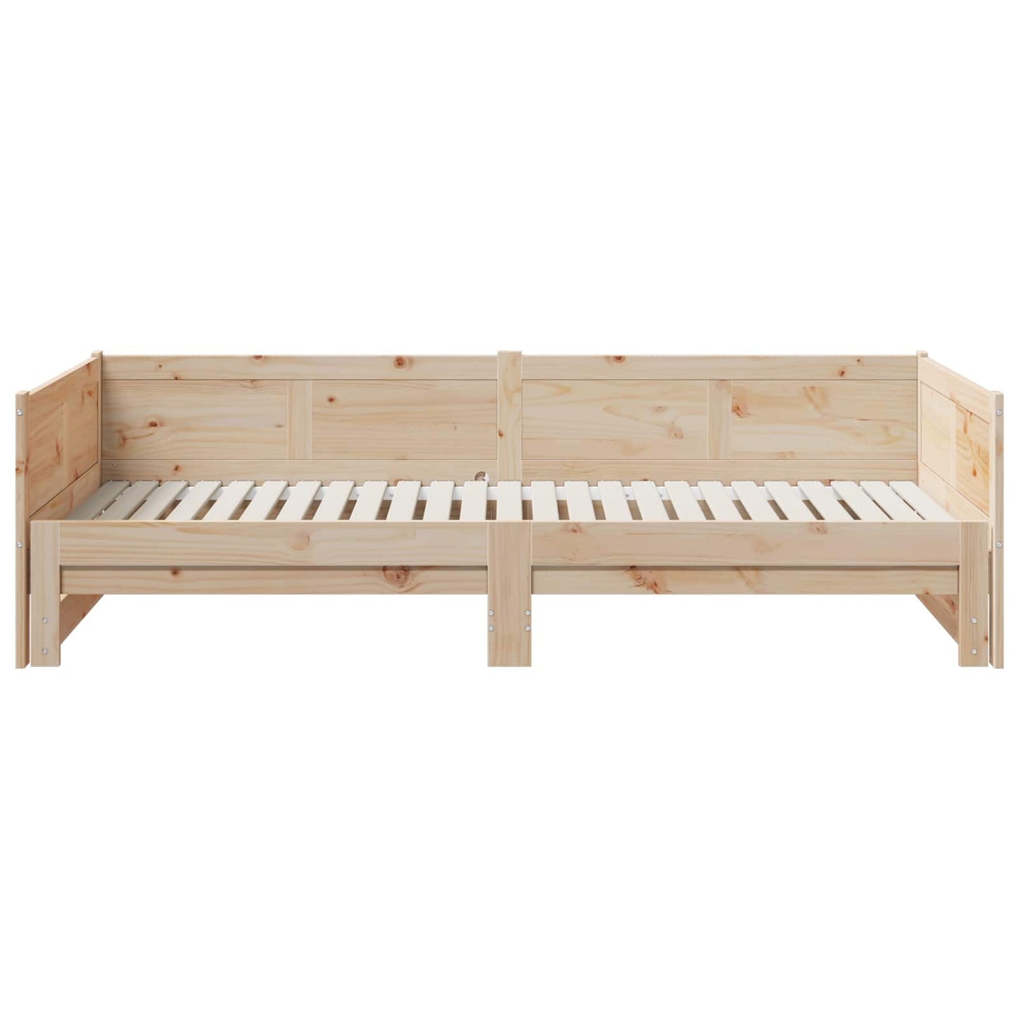 Uttrekkbar Dagbed Naturlig 180 x 200 cm Massiv furu