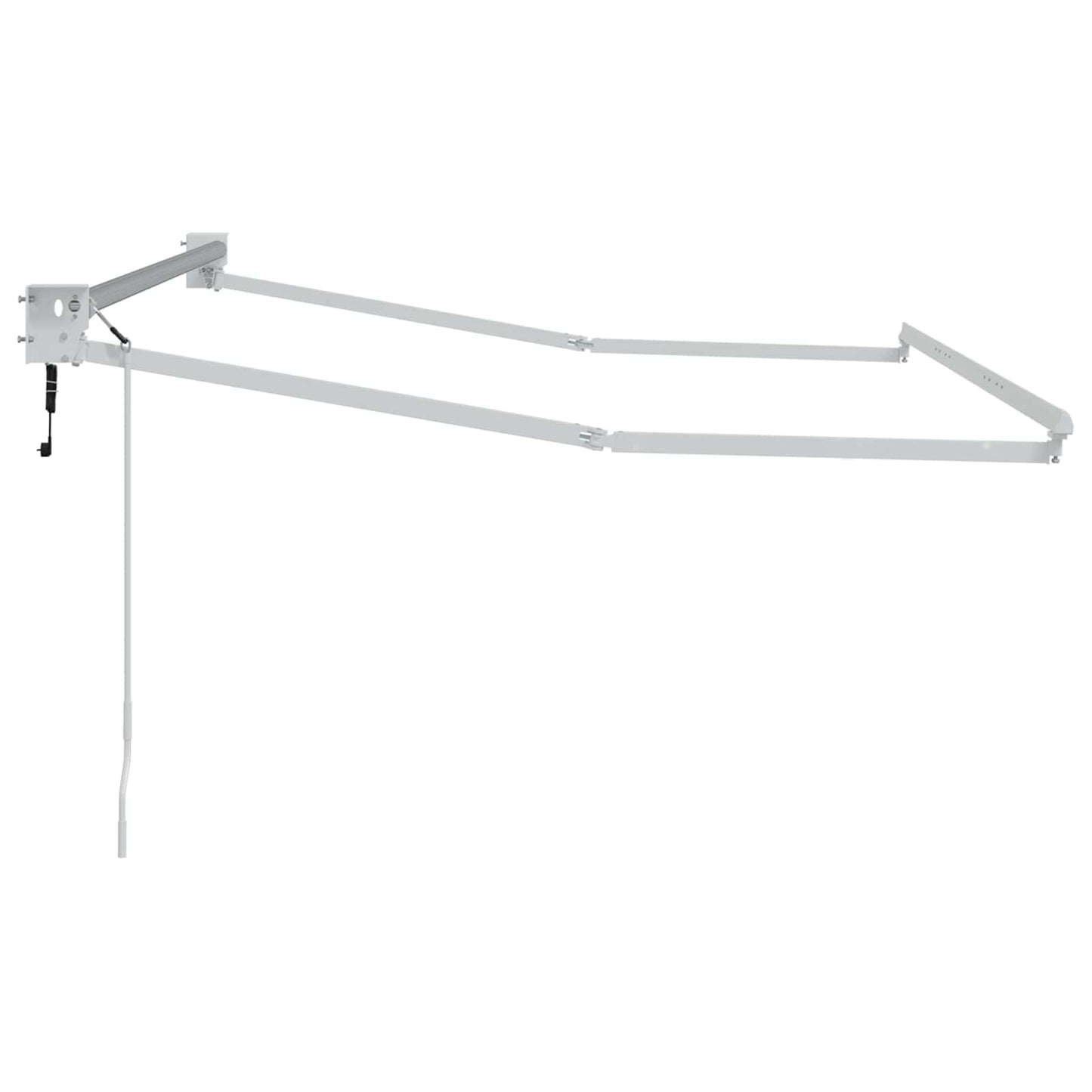 Elektrisk uttrekkbar markiseramme Hvit 3 x 2 m Aluminium