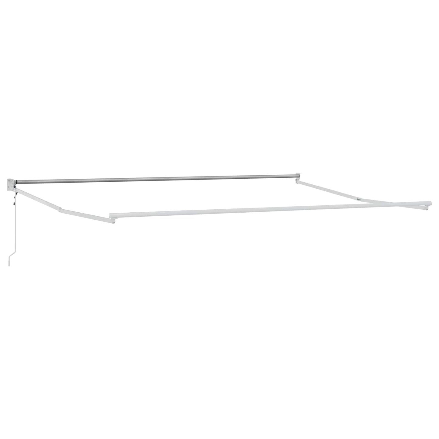Elektrisk uttrekkbar markiseramme Hvit 4 x 2 m Aluminium