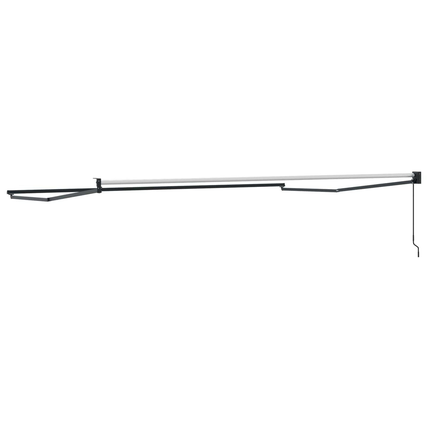 Manuell uttrekkbar markiseramme Antrasitt 4 x 2 m Aluminium