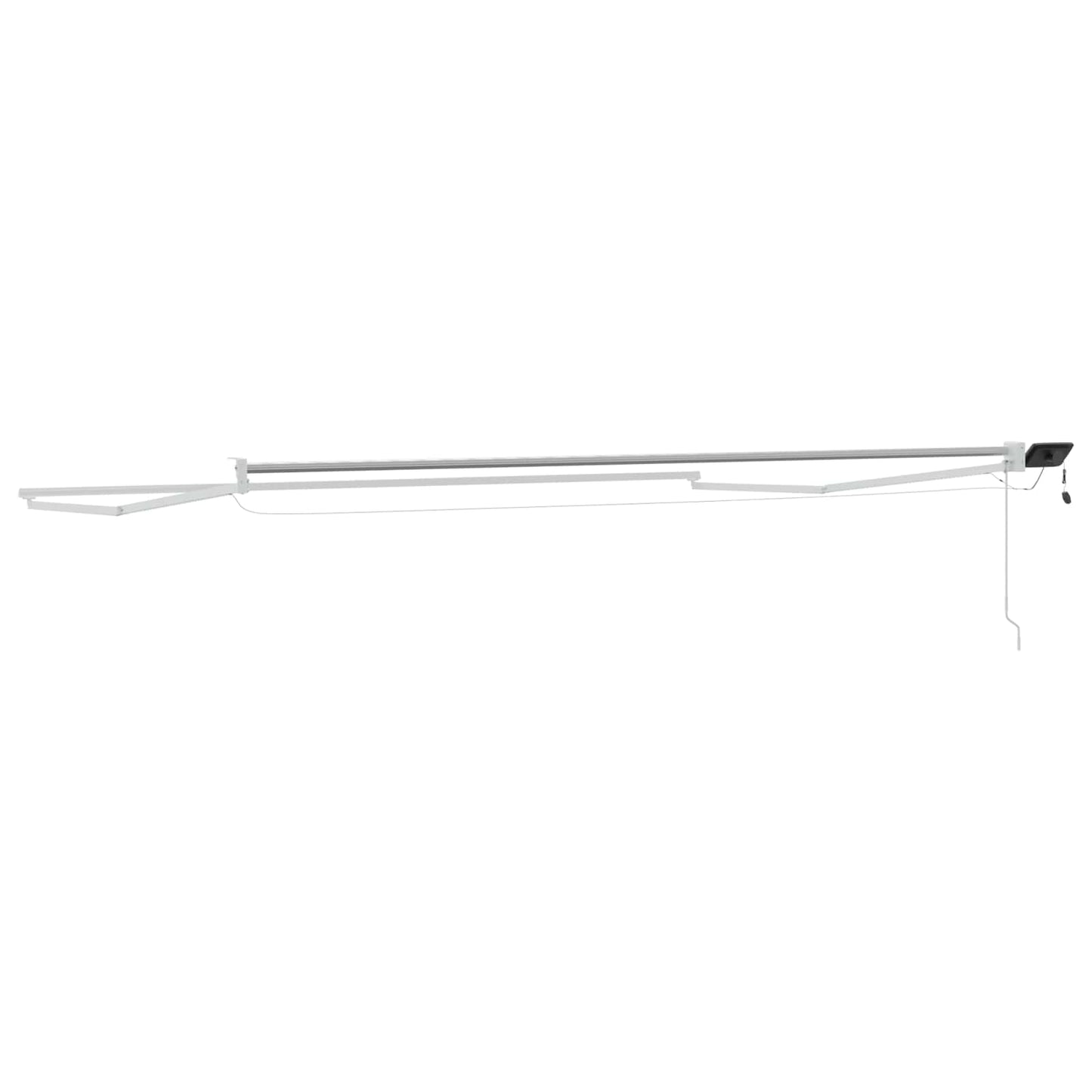 Elektrisk uttrekkbar markiseramme Hvit 5 x 3 m Aluminium
