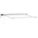 Manuell markiseramme med LEDs Hvit 3,5 x 2,5 m Aluminium