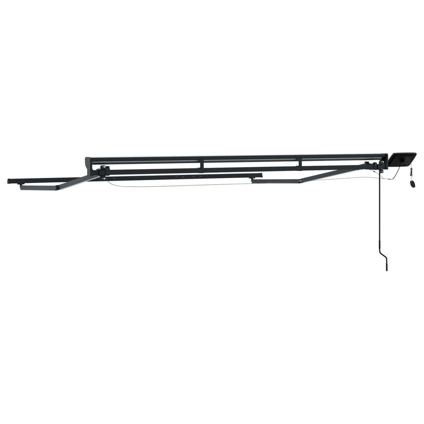 Manuell markiseramme med LEDs Antrasitt 3,5 x 2,5 m Aluminium