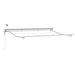 Elektrisk markisedukke med LED Hvit 3 x 2 m Aluminium