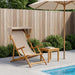 Hage Stol 3 Posisjon Solid Eucalyptus Tre Beige