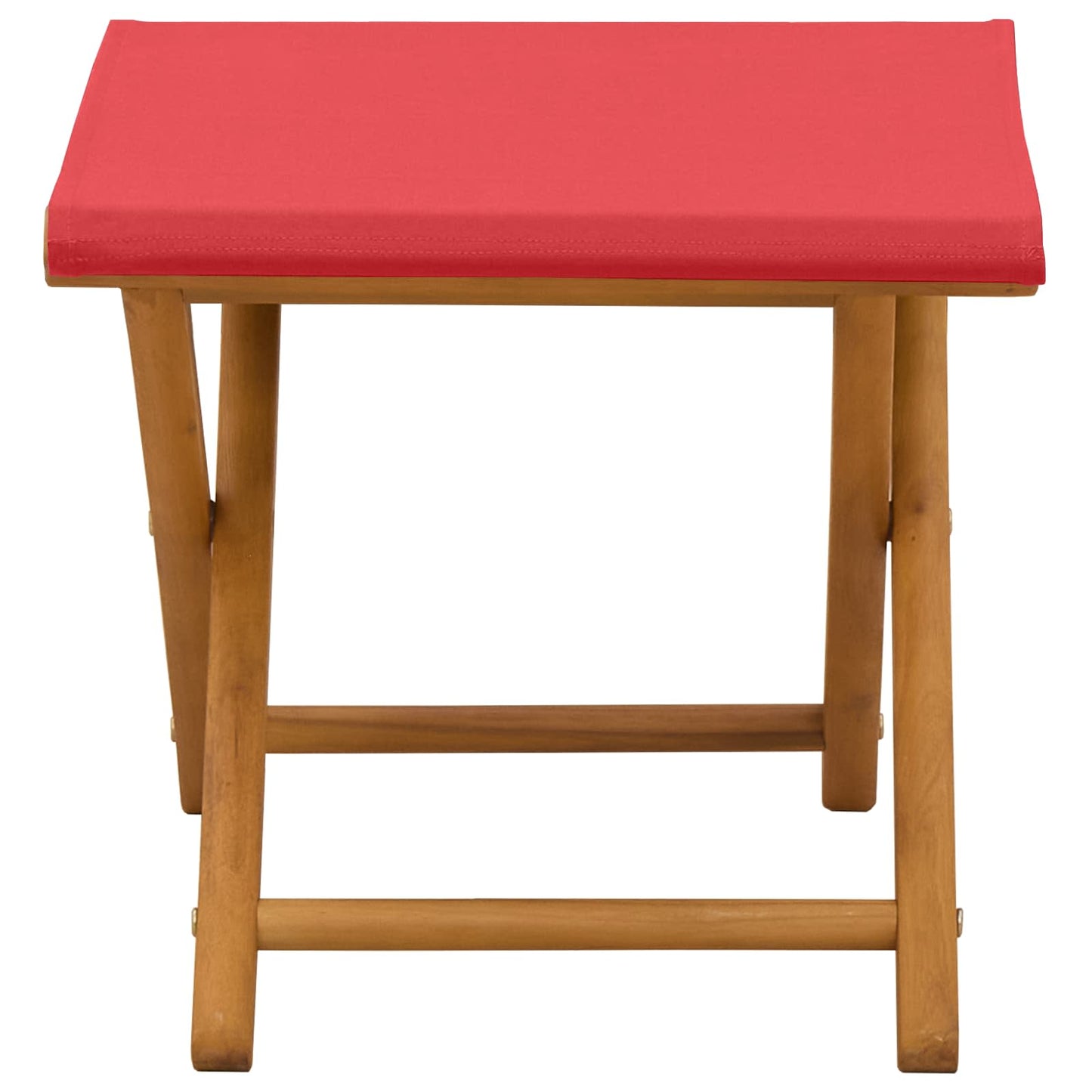 Hage Stol 2 pcs Solid Eucalyptus Tre Rød