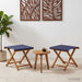 Hage Stol 2 pcs Solid Eucalyptus Tre Blå