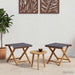 Hage Stol 2 pcs Solid Eucalyptus Tre Grå