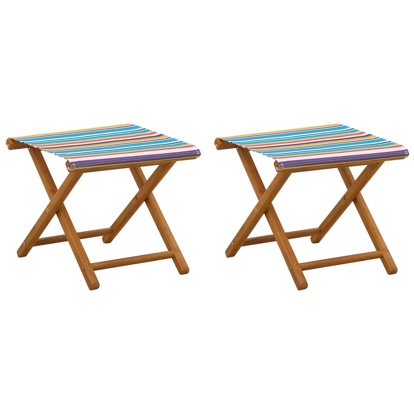 Hage Stol 2 pcs Solid Eucalyptus Tre Flerfarget