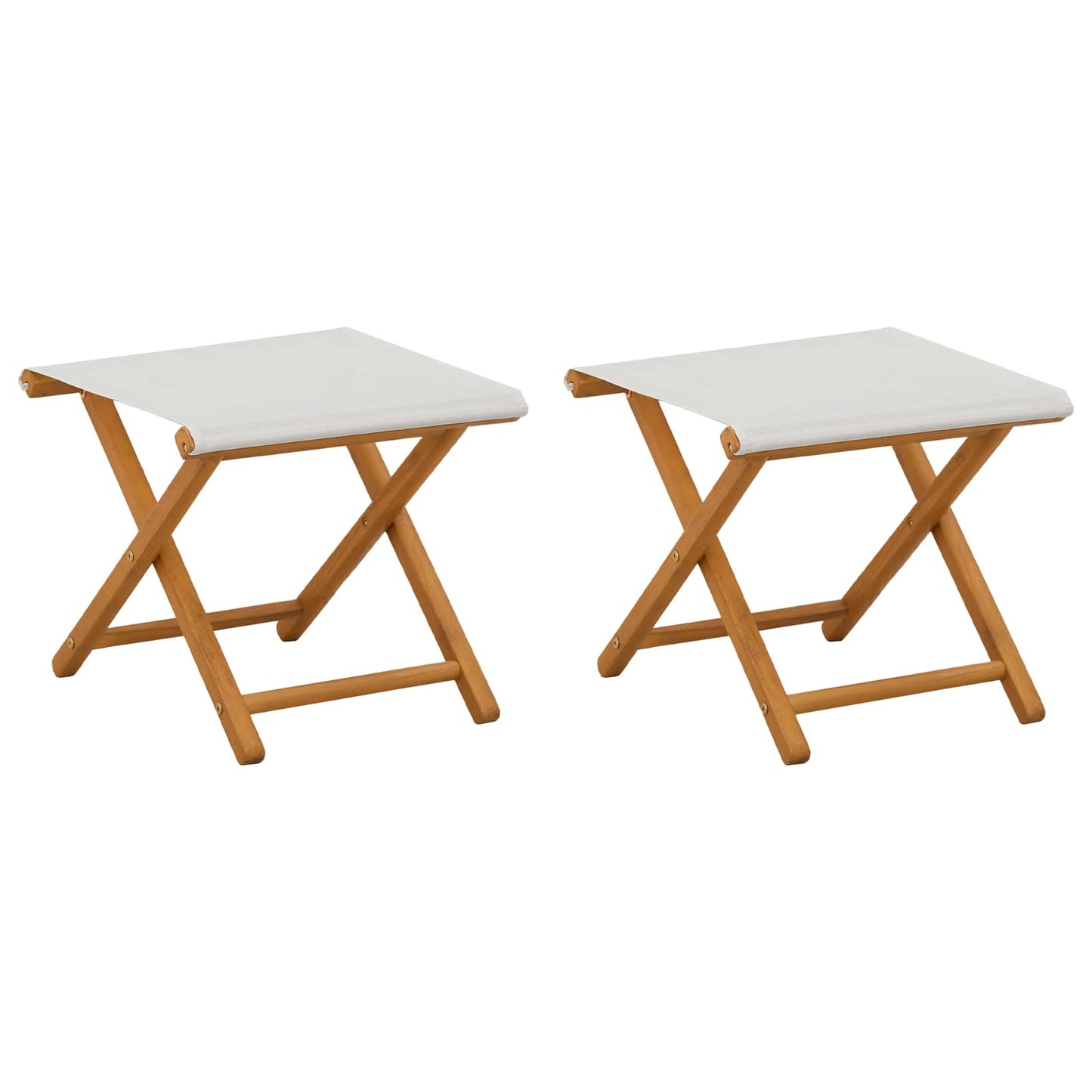 Hage Stol 2 pcs Solid Eucalyptus Tre Krem