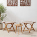 Hage Stol 2 pcs Solid Eucalyptus Tre Beige