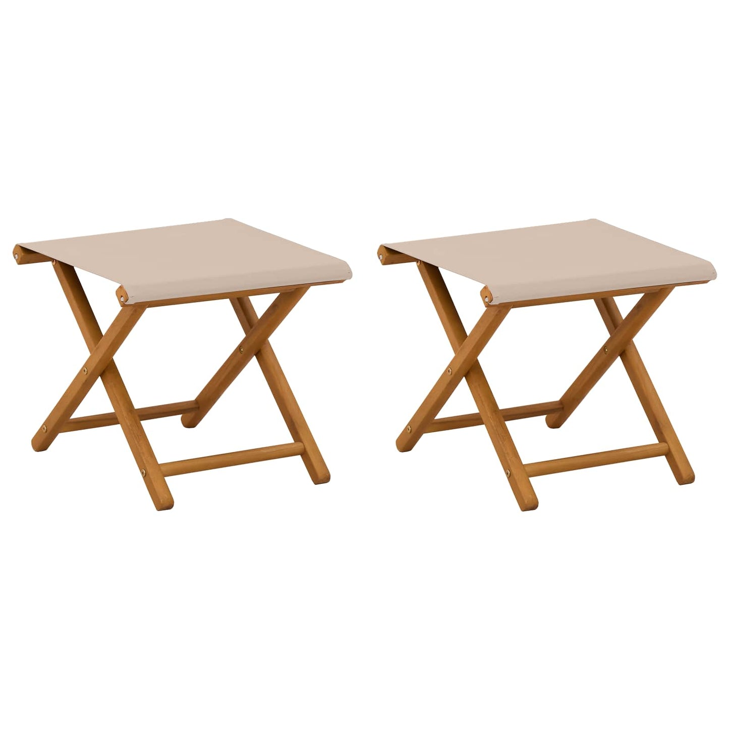 Hage Stol 2 pcs Solid Eucalyptus Tre Beige