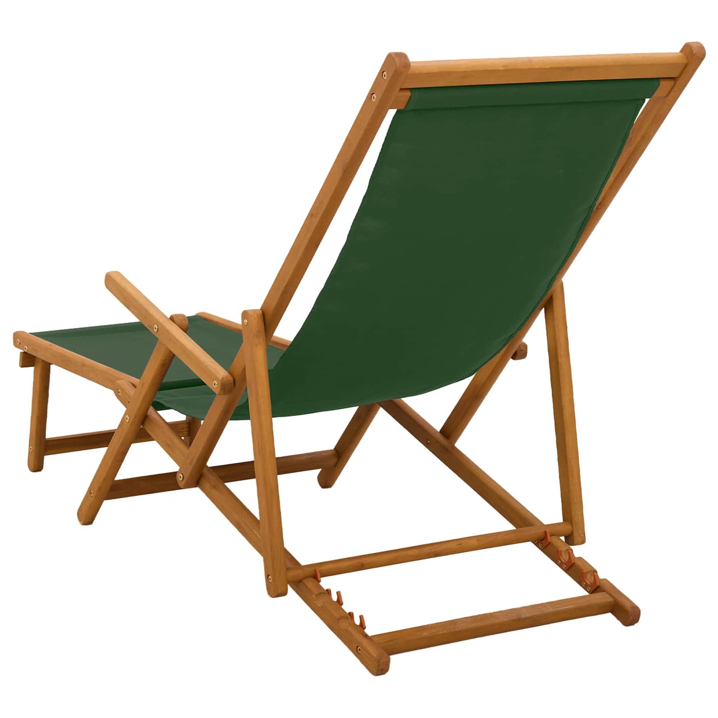Sammenleggbar solstol 3 Posisjon Solid Eucalyptus Tre Grønn