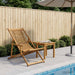 Hage Stol 3 Posisjon Solid Eucalyptus Tre Naturlig