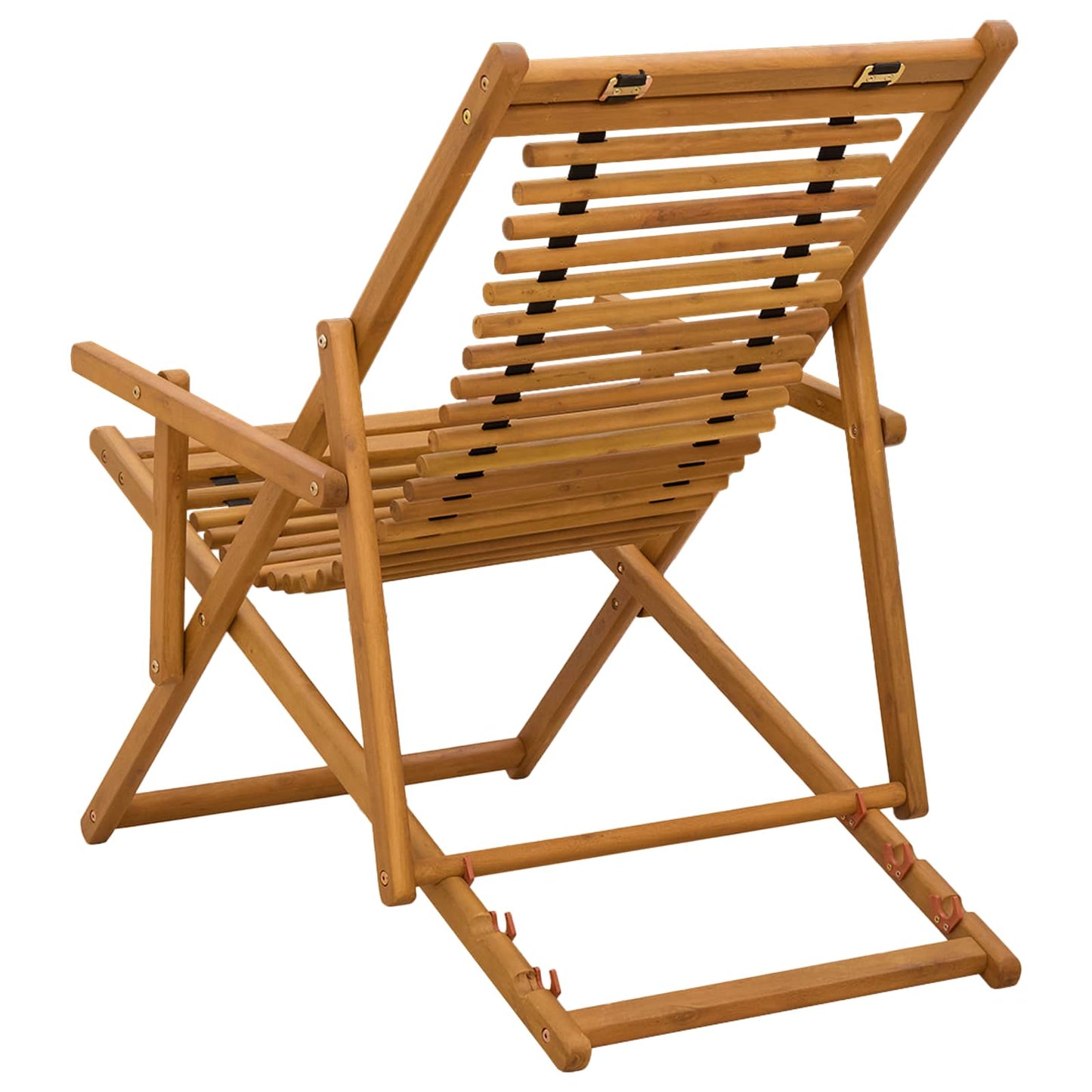Hage Stol 3 Posisjon Solid Eucalyptus Tre Naturlig