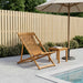 Hage Stol 3 Posisjon Solid Eucalyptus Tre Naturlig