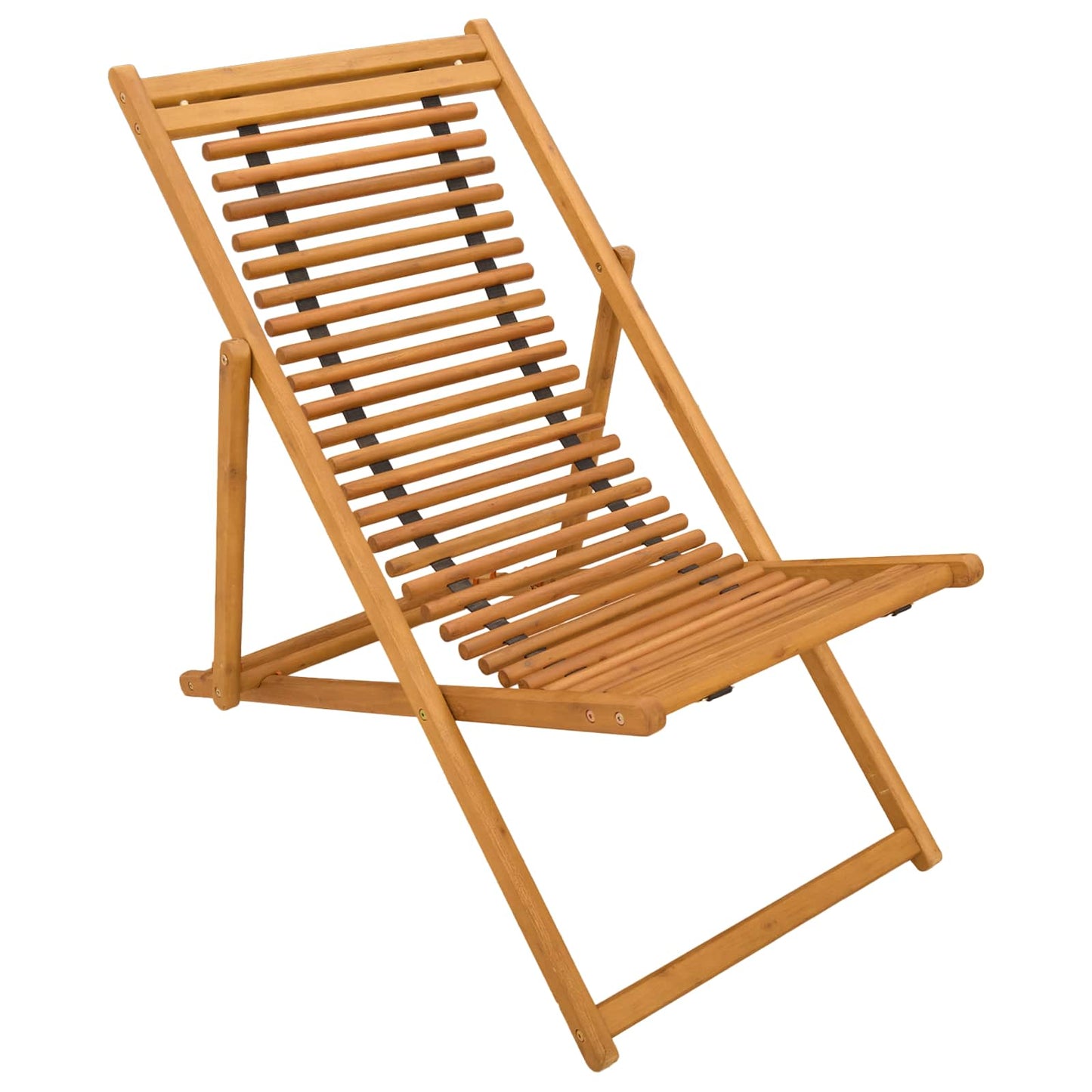 Hage Stol 3 Posisjon Solid Eucalyptus Tre Naturlig