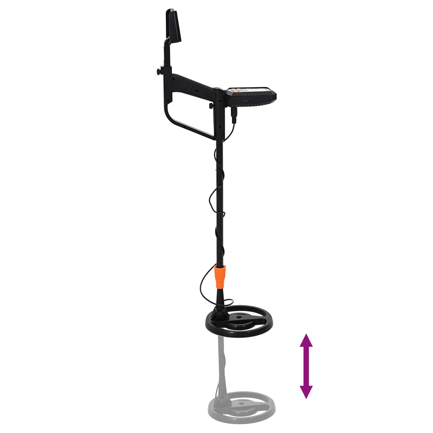 Metallsøker med LCD-skjerm 3 modeller 19 cm spole Svart