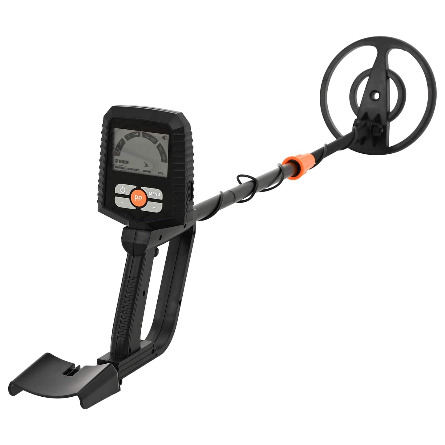 Metallsøker med LCD-skjerm 3 modeller 19 cm spole Svart