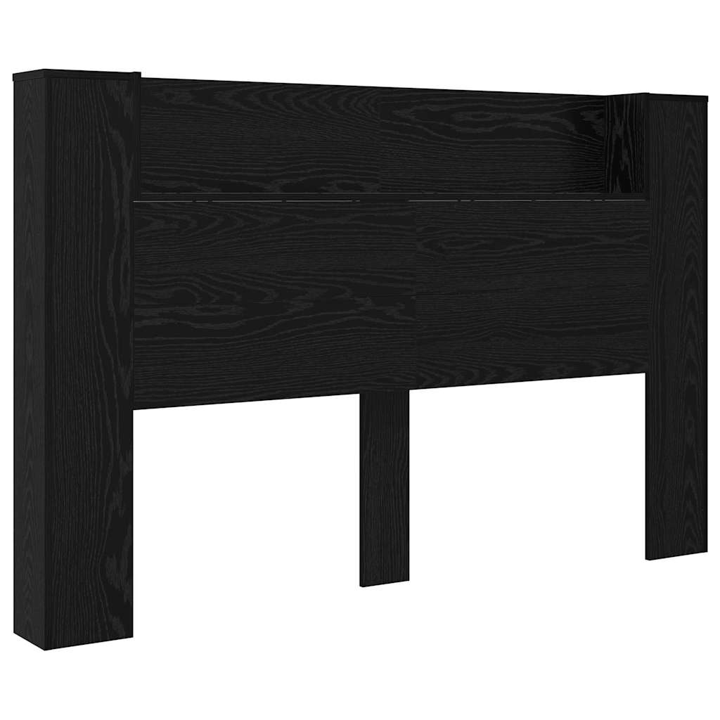 Hodegavl med hylle Svart Eik 160 x 17 x 104,5 cm Konstruert tre