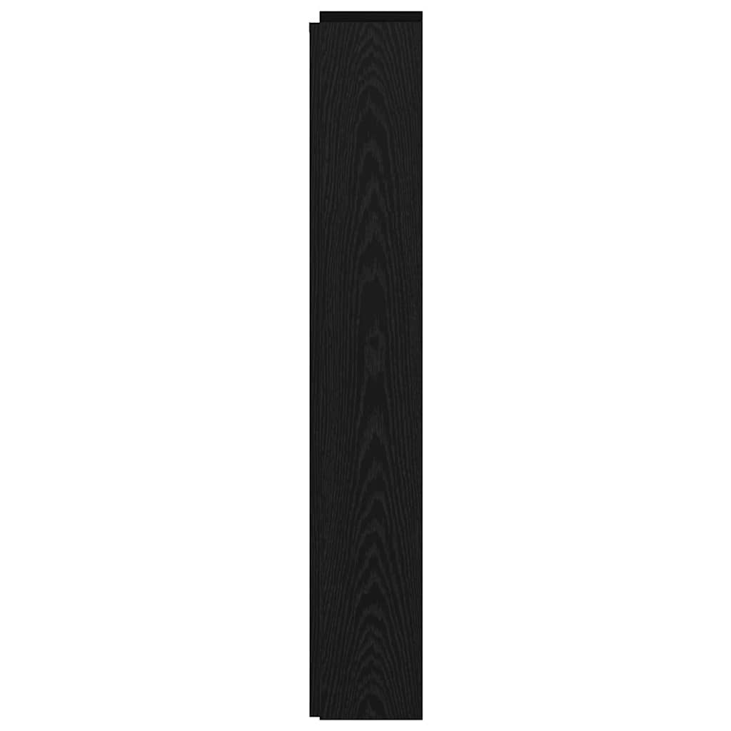 Hodegavl med hylle Svart Eik 160 x 17 x 104,5 cm Konstruert tre