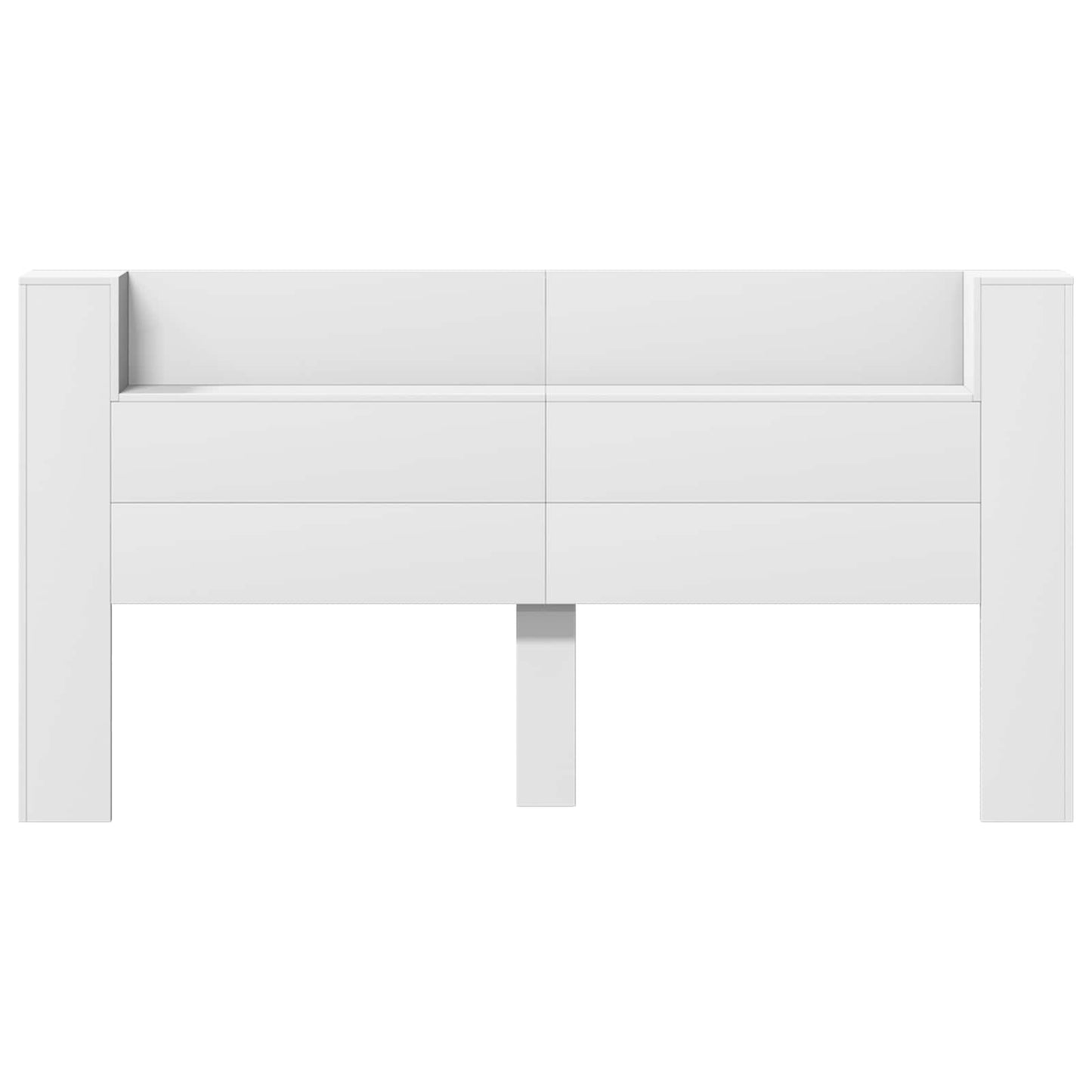 Hodegavl med hylle Hvit 200 x 16,5 x 103,5 cm Konstruert tre
