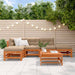 Hage lounge sett 5 pcs VoksBrun Massiv furu vidaXL