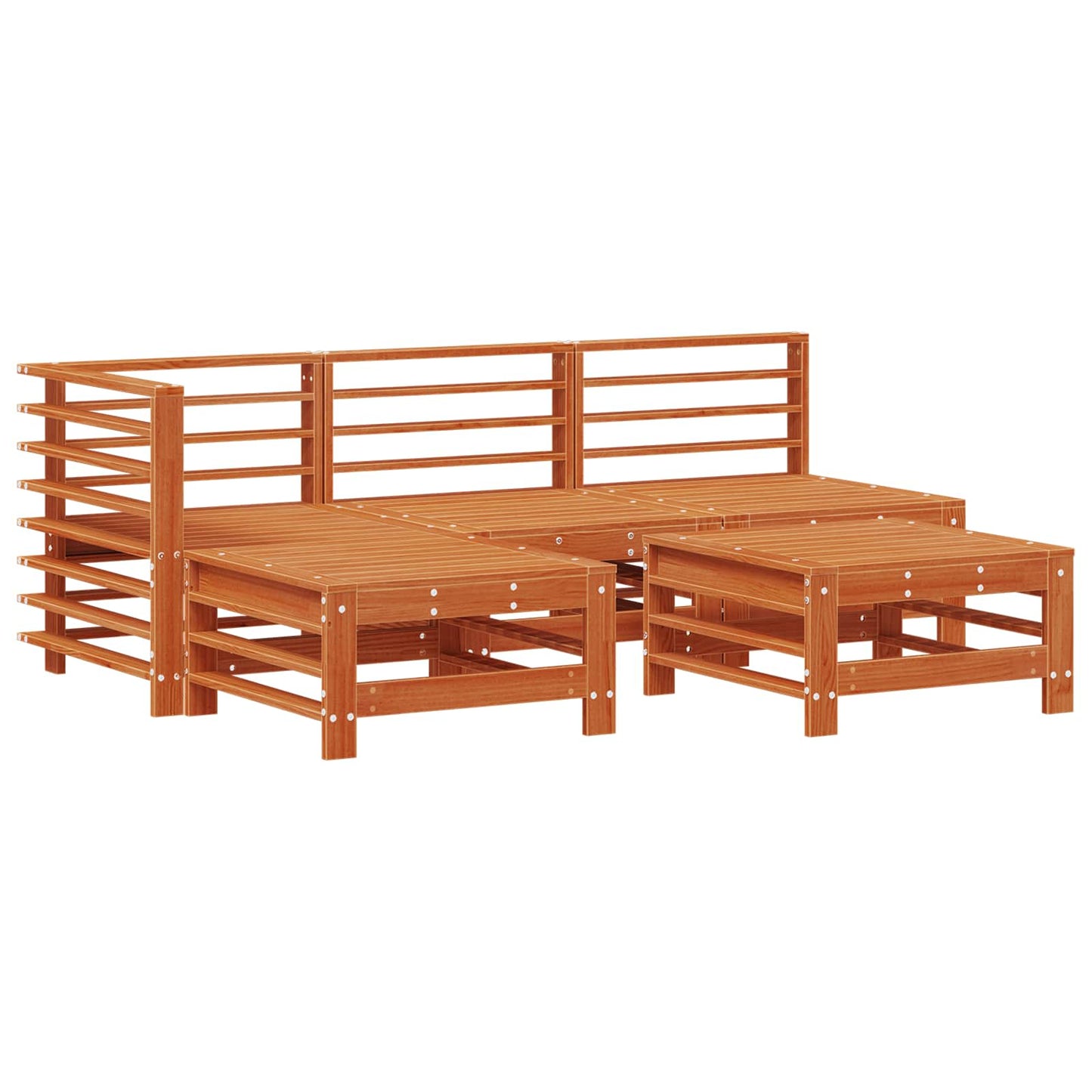Hage lounge sett 5 pcs VoksBrun Massiv furu
