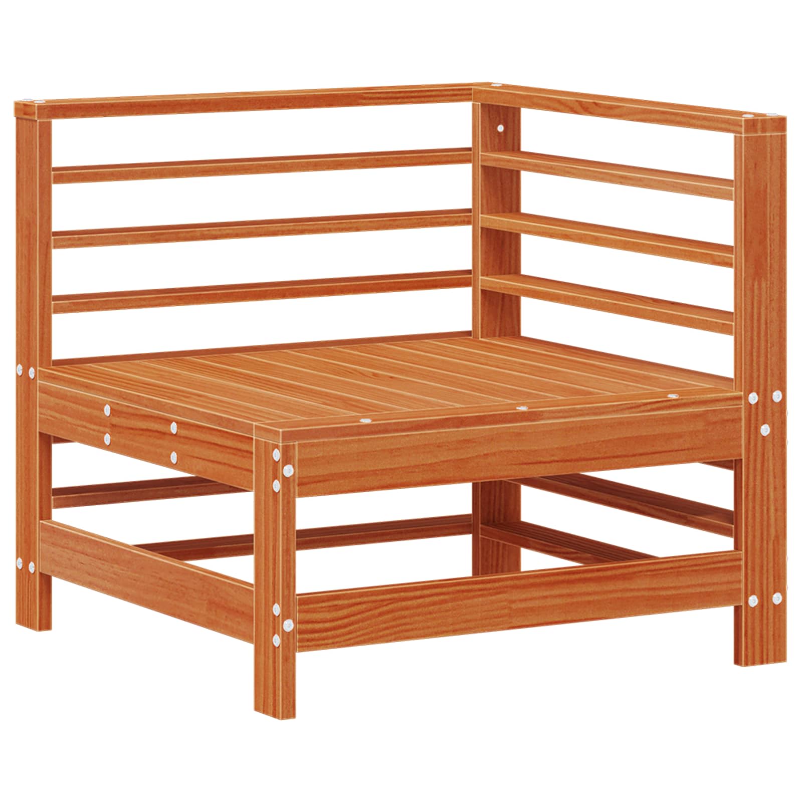 Hage lounge sett 7 pcs VoksBrun Massiv furu vidaXL