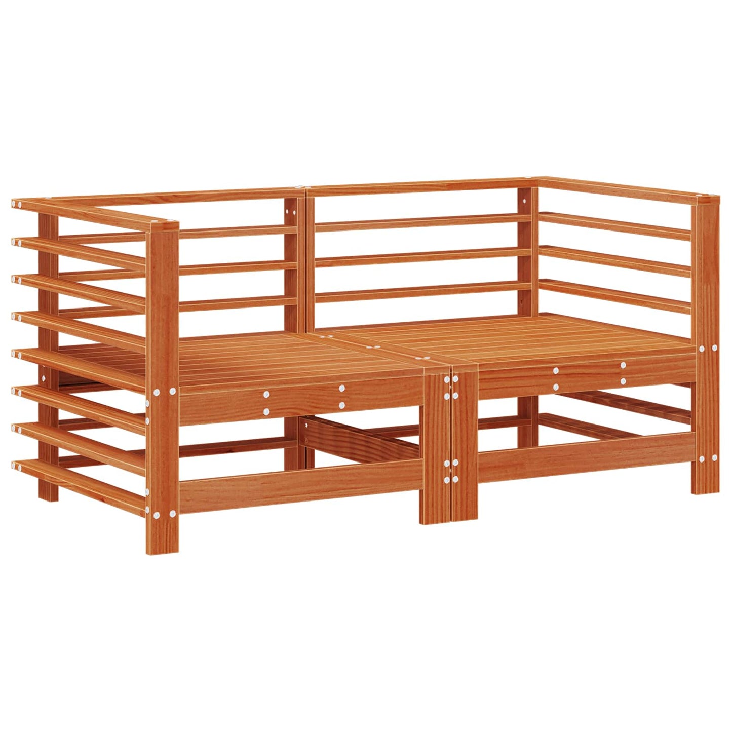 Hage lounge sett 7 pcs VoksBrun Massiv furu vidaXL