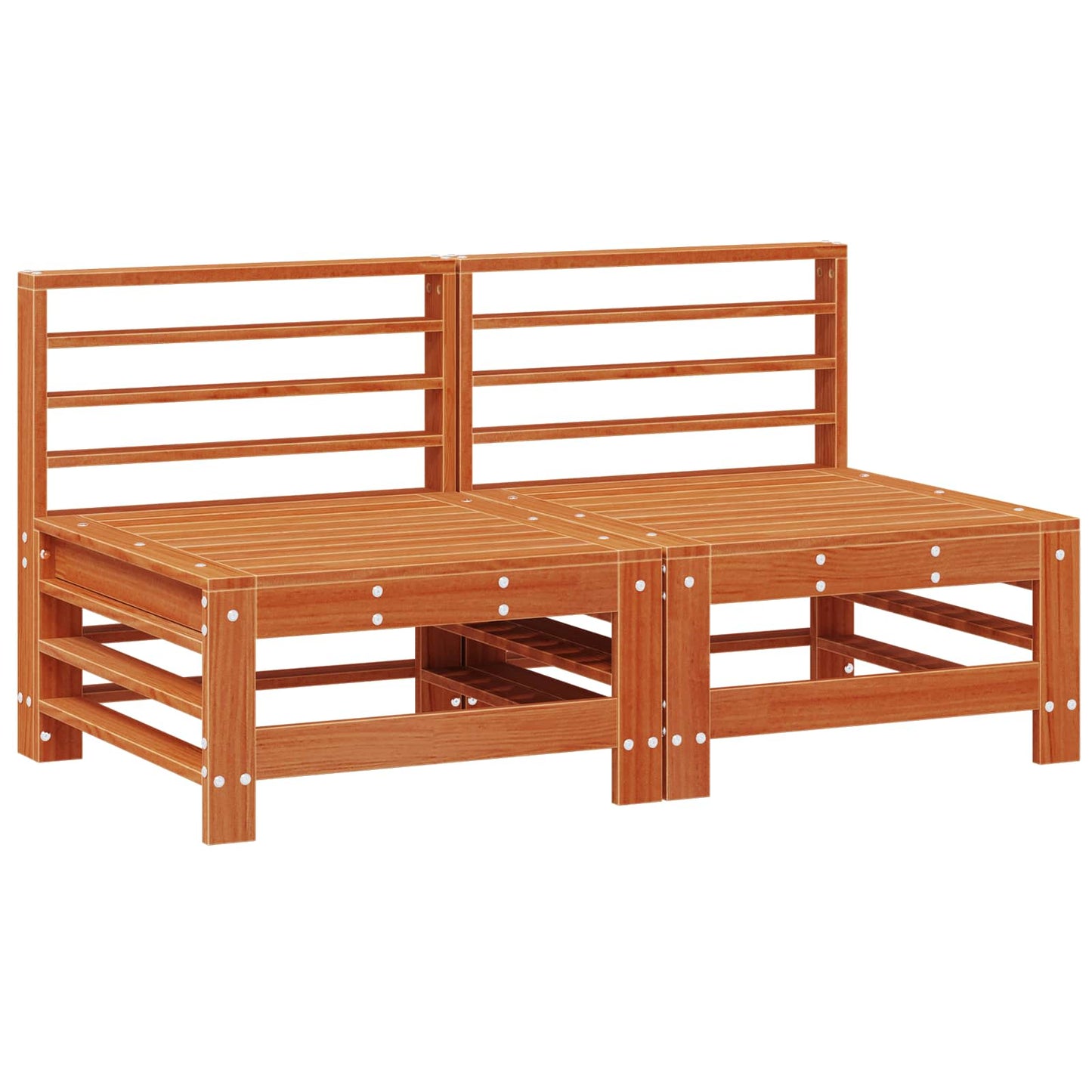 Hage lounge sett 7 pcs VoksBrun Massiv furu vidaXL