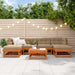 Hage lounge sett 7 pcs VoksBrun Massiv furu