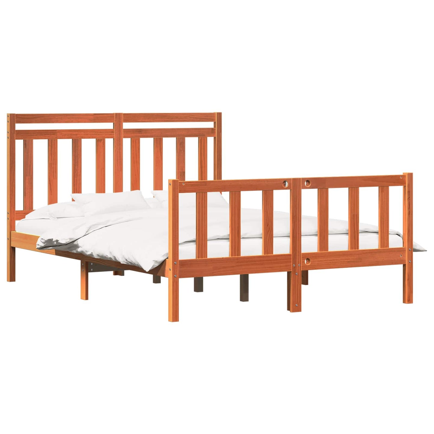 Sengestamme Vokset Brun 205,5 x 155,5 x 100 cm Massiv furu