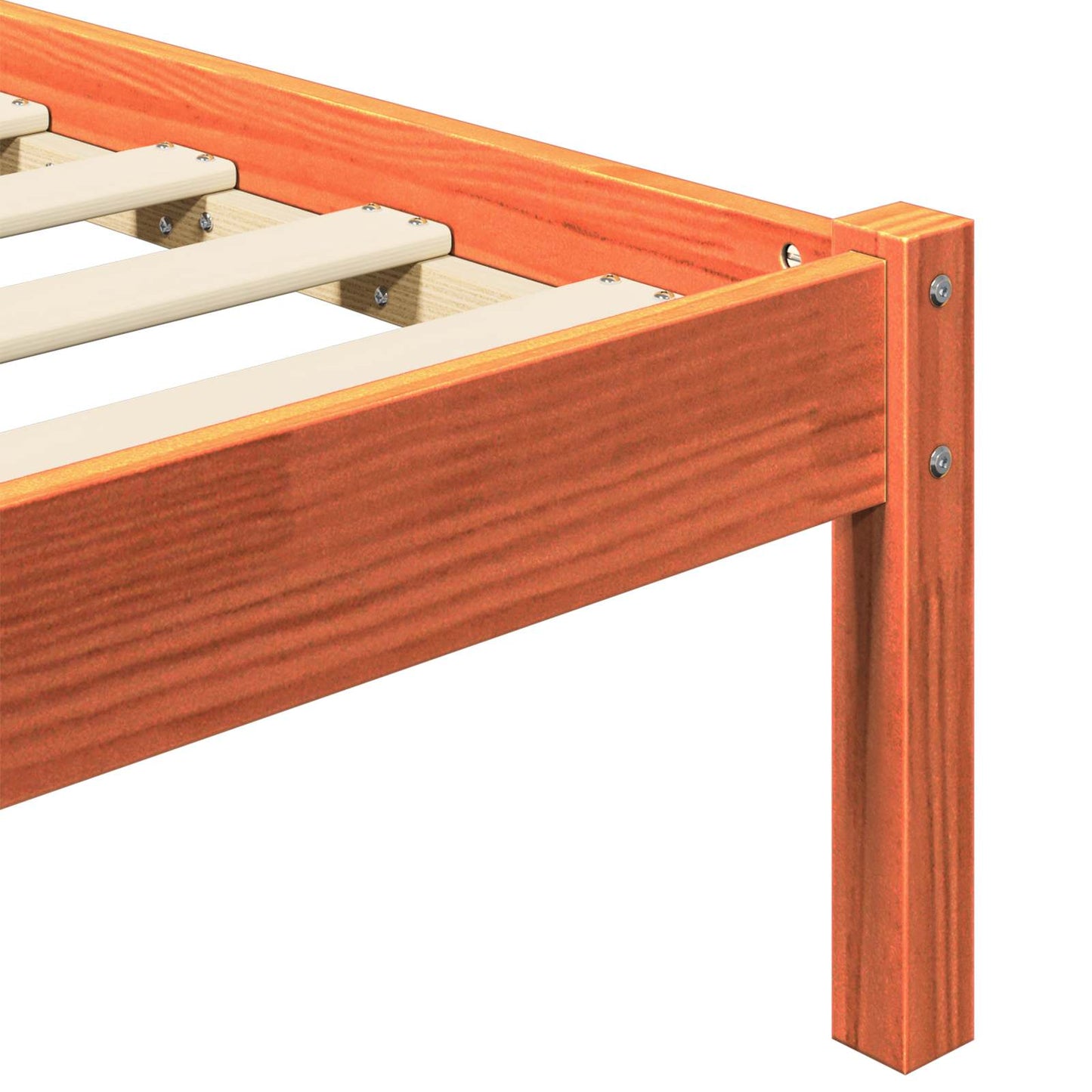 Sengestamme Vokset Brun 205,5 x 165,5 x 100 cm Massiv furu
