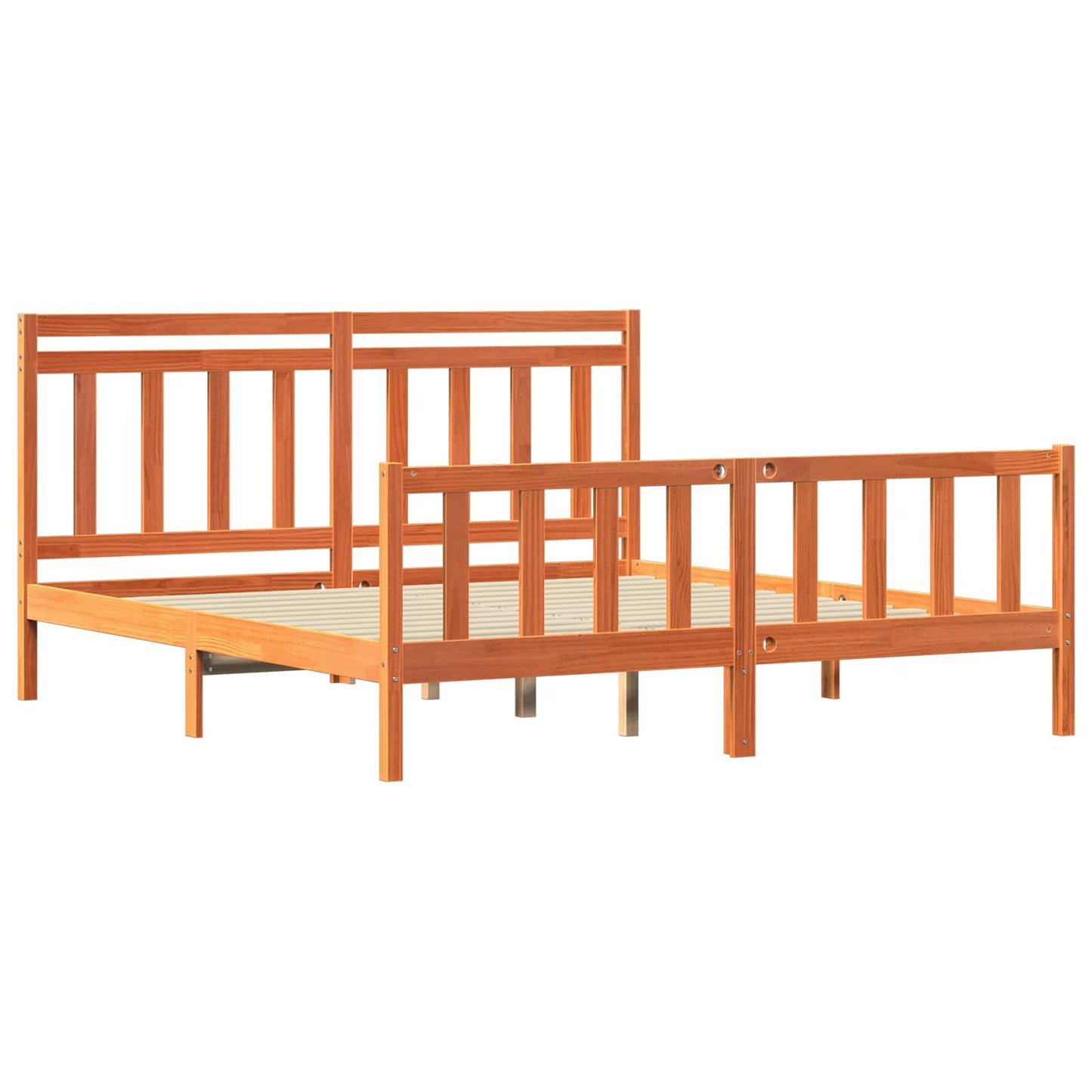 Sengestamme 2 pcs Vokset Brun 205,5 x 185,5 x 100 cm