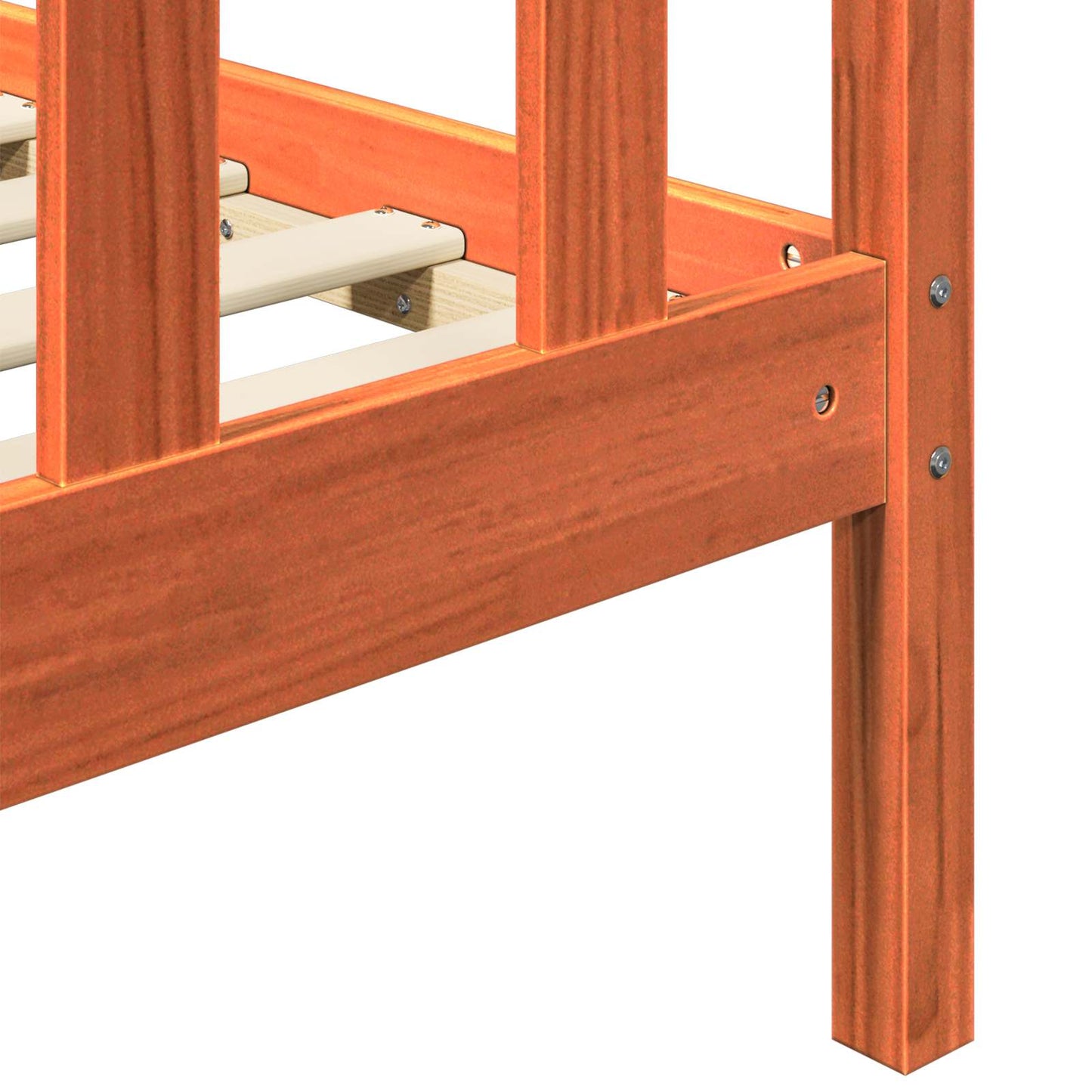 Sengestamme Vokset Brun 205,5 x 165,5 x 100 cm Massiv furu