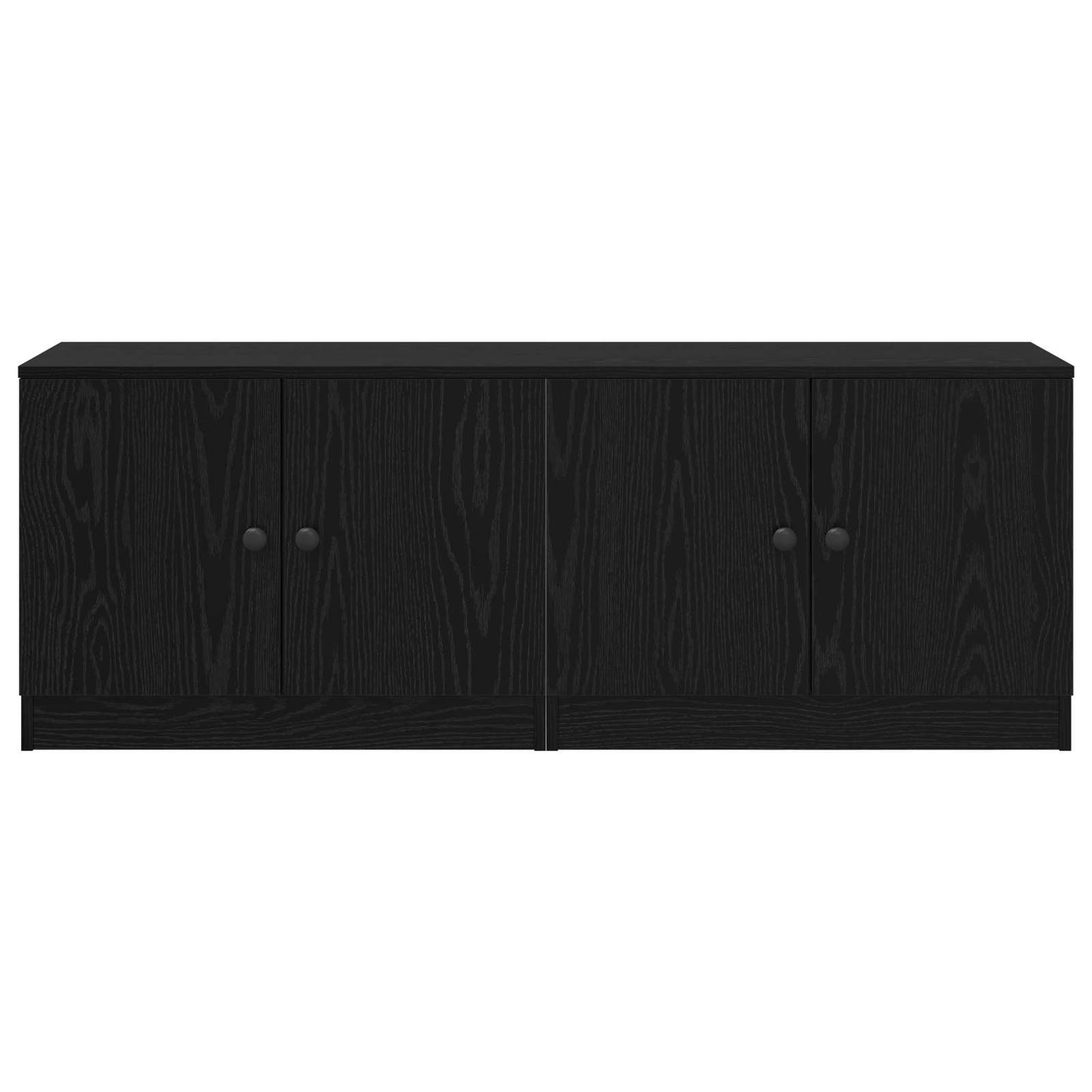 Sengeskap 2 pcs Svart eik 66 x 35 x 48 cm Konstruert tre
