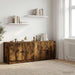Sengeskap 2 pcs Røkt Eik 66 x 35 x 48 cm Konstruert tre