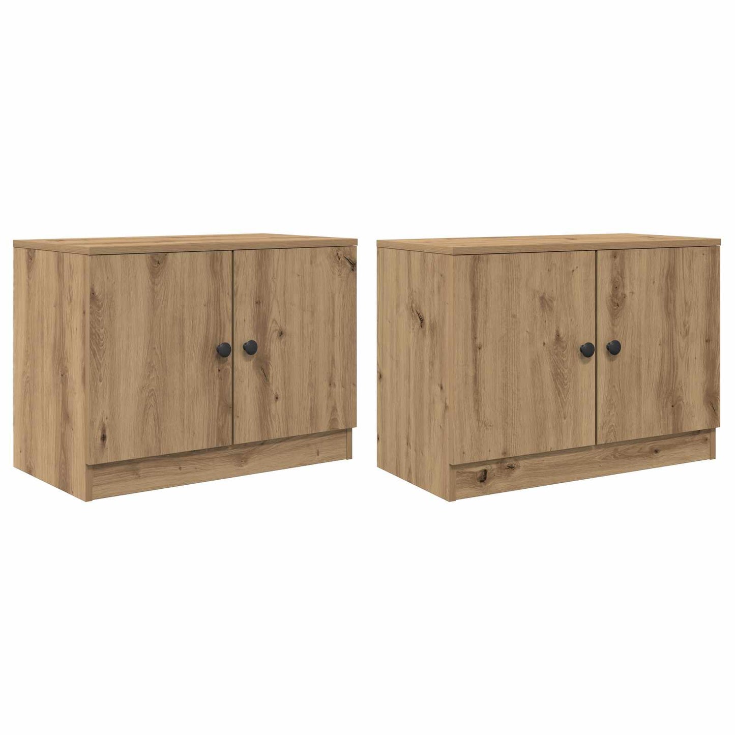 Sengeskap 2 pcs Artisan eik 66 x 35 x 48 cm Konstruert tre