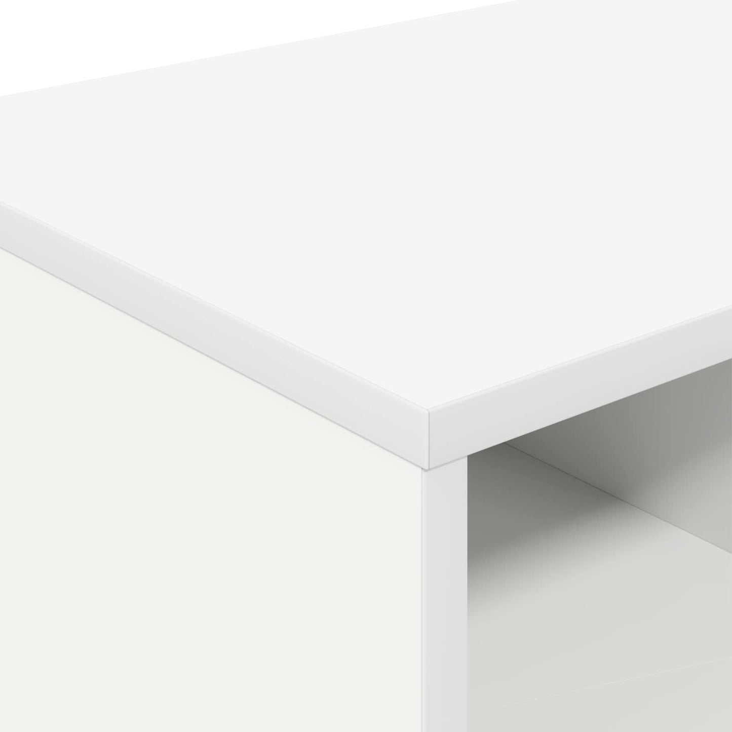 Sengeskap med hylle 2 pcs Hvit 66 x 33 x 48 cm Konstruert tre