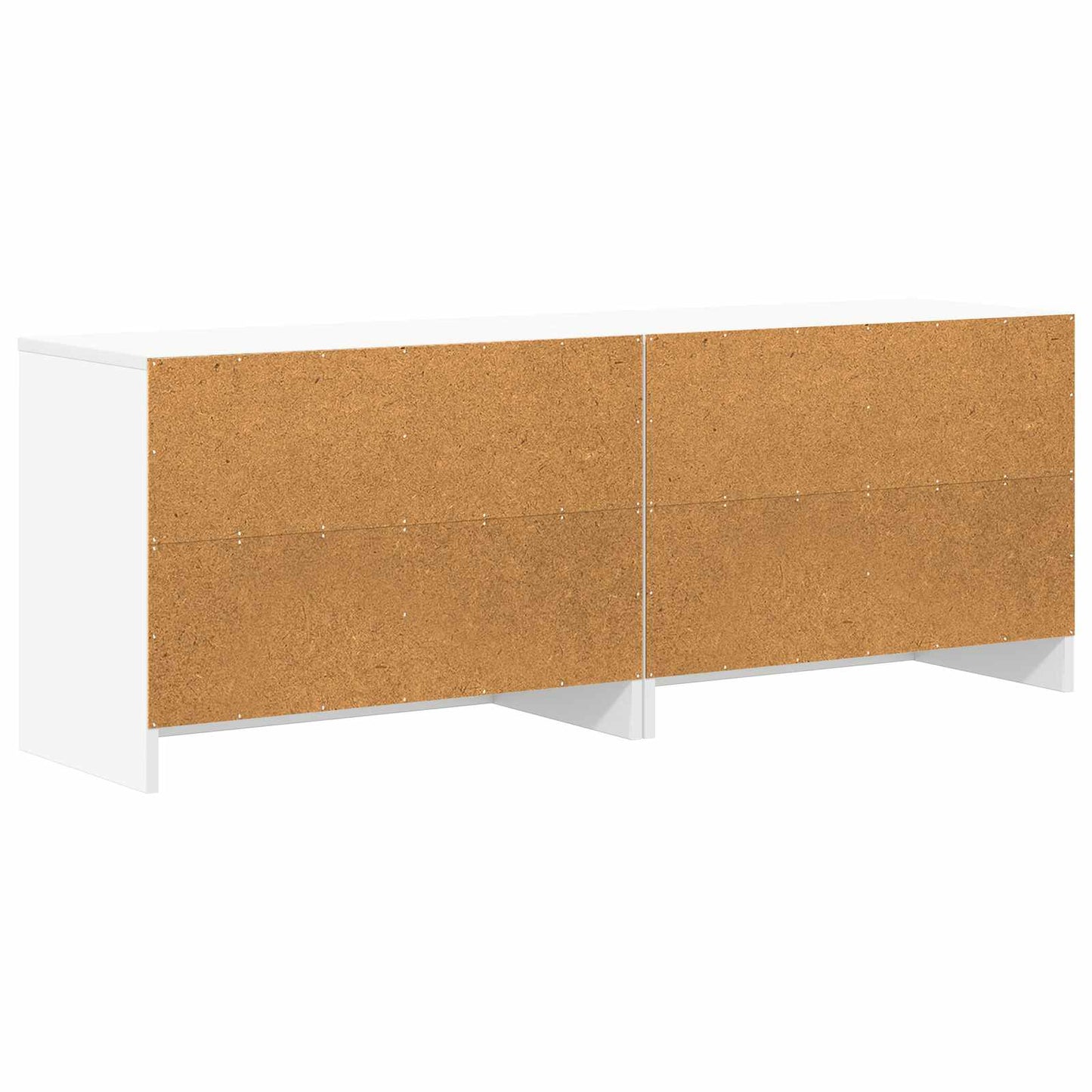 Sengeskap med hylle 2 pcs Hvit 66 x 33 x 48 cm Konstruert tre