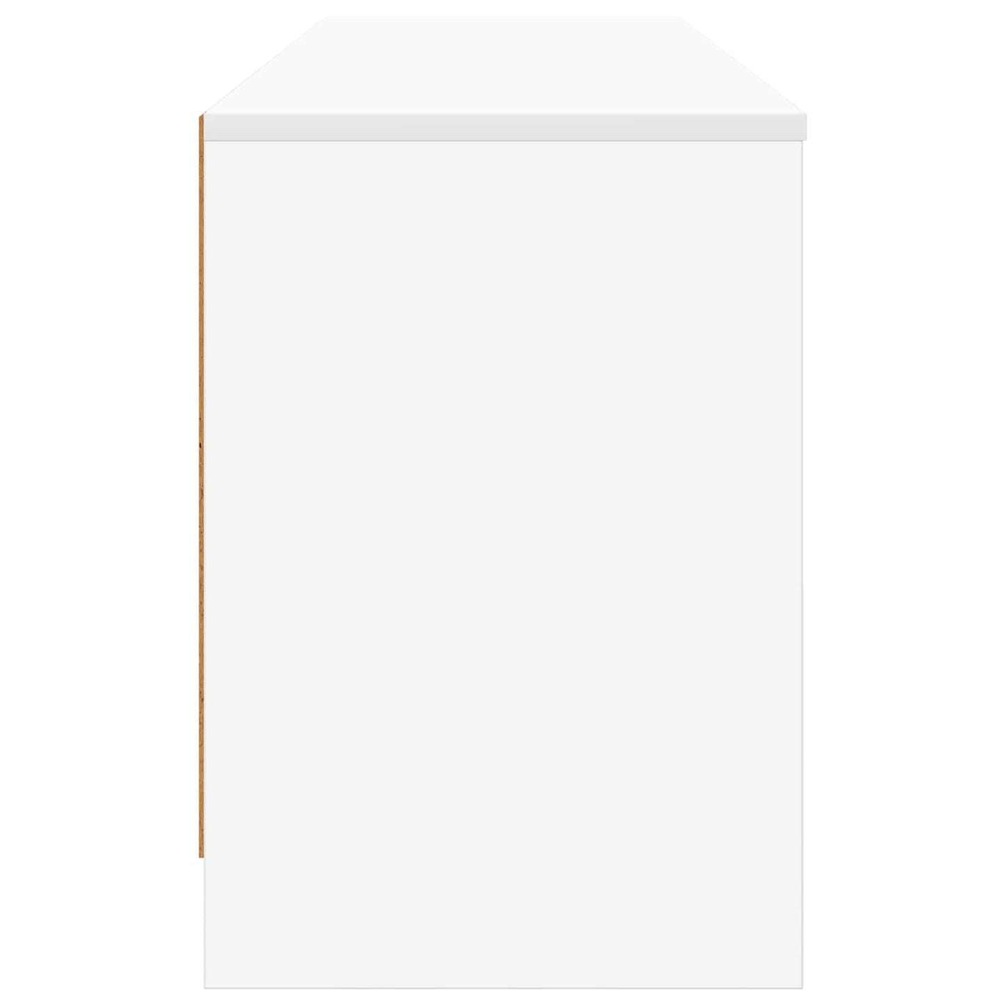 Sengeskap med hylle 2 pcs Hvit 66 x 33 x 48 cm Konstruert tre